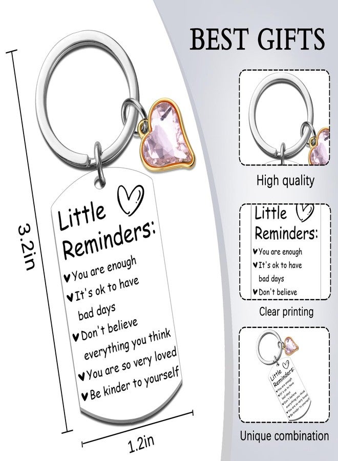 MOEXUKO White Elephant Gift Ideas Little Reminders Keychain Inspirational Gifts for Women Self Care Gifts for Women Sobriety Gift for Friends Daughter Birthday Christmas Stocking Stuffers - Image 2